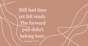 Internal Pace Conditioning. The Pace She Learned