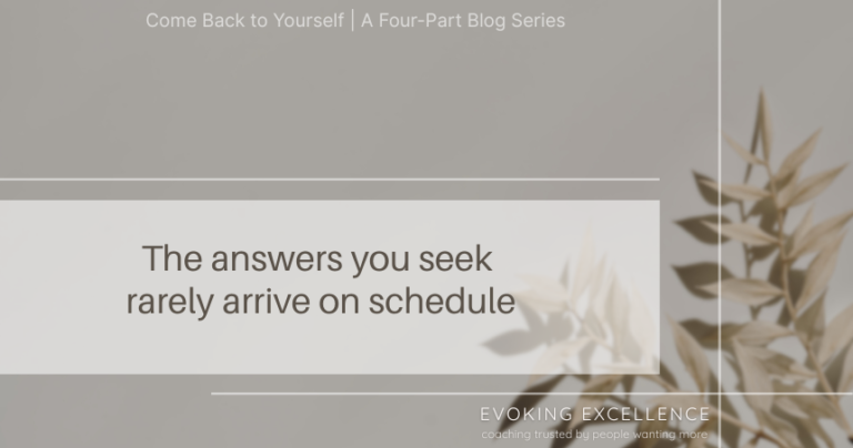 Why Thinking Harder Isn't Always the Answer. Come back to yourself blog-series